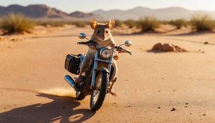 Obraz premium bike in desert