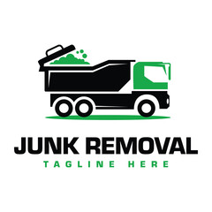 Junk removal logo design template. Suitable for Recycling or trash removal business.