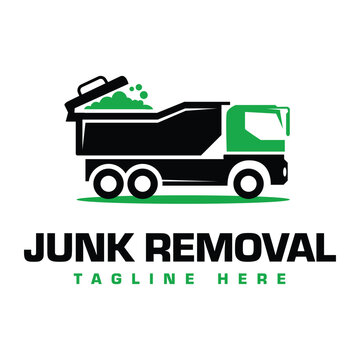 Junk removal logo design template. Suitable for Recycling or trash removal business.