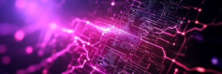 Fototapeta premium AI Systems in Peer-to-Peer Synchronization: A digital illustration depicting the complex interconnectedness of AI systems in a peer-to-peer network.