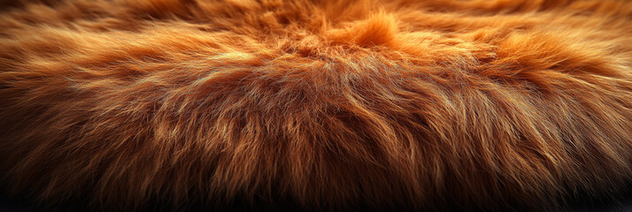 Closeup of soft, brown faux fur.