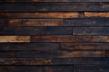 Close Up of Rustic Wooden Wall with Staggered Plank Pattern