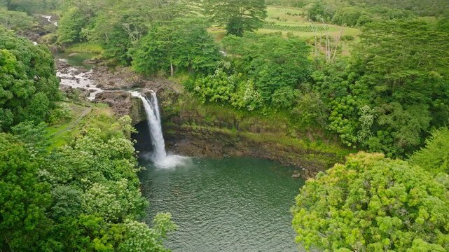 Rainbow Falls on the Big Island of Hawaii