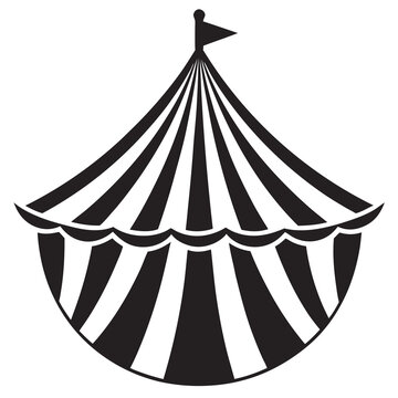 recommend clip art: Circus tent icon silhouette vector illustration