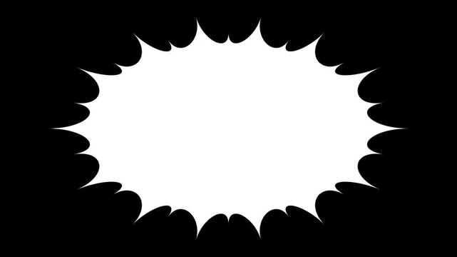 叫ぶ 丸 ふきだし フレーム アニメーション