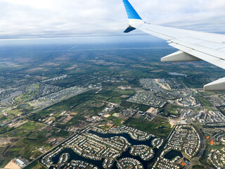 view from airplane window buenos aires nordelta