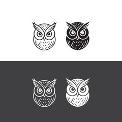 owl logo vector icon