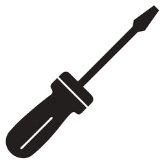 Screwdriver Silhouette icon vector illustration
