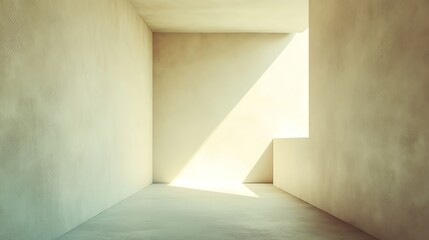 Fototapeta premium Modern interior space with natural light and minimalist design.