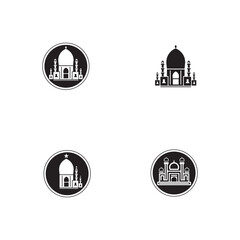 mosque logo icon vector