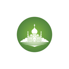 mosque logo icon vector