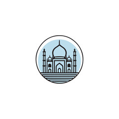 mosque logo icon vector