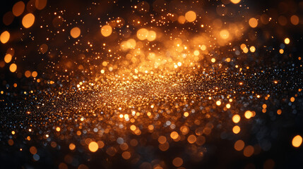 Obraz premium Abstract bokeh background with golden lights.