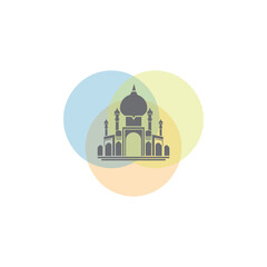 mosque logo icon vector