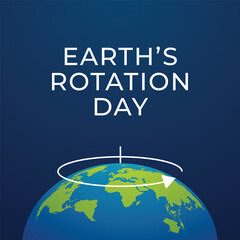 Earths Rotation Day vector design template good for celebration usage. Earths Rotation Day design. flat design. eps 10.