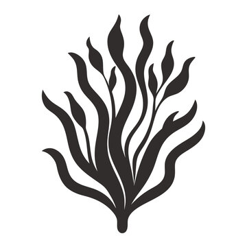 recommend clip art: Seaweed icon silhouette vector illustration line art
                    