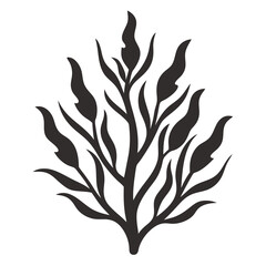 Seaweed icon silhouette vector illustration line art
