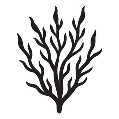 Seaweed icon silhouette vector illustration line art
