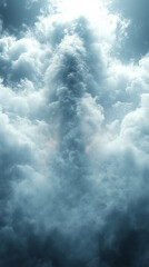 Fototapeta premium A dramatic sky filled with dark, swirling clouds.
