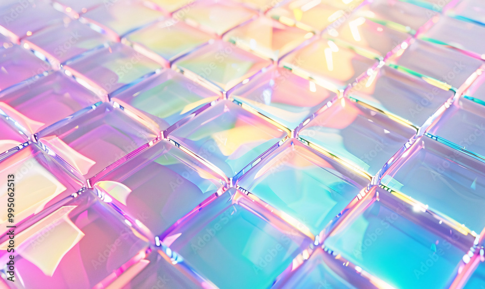 Wall mural abstract background with squares-generative ai