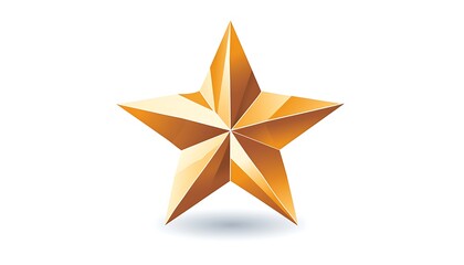 A high-resolution icon of a star with detailed shading and modern design placed on a white background