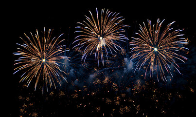 fireworks in the night sky-generative ai