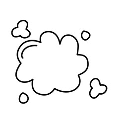 bubble cloud chat text empty vector illustration