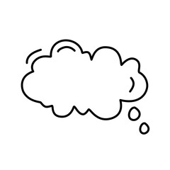 bubble cloud chat text empty vector illustration