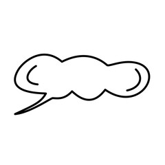 bubble cloud chat text empty vector illustration