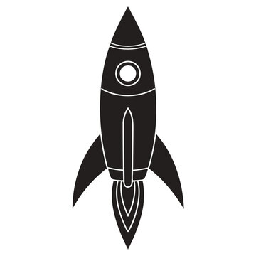 recommend clip art: Simple rocket icon drawing Silhouette line art vector illustration
                    