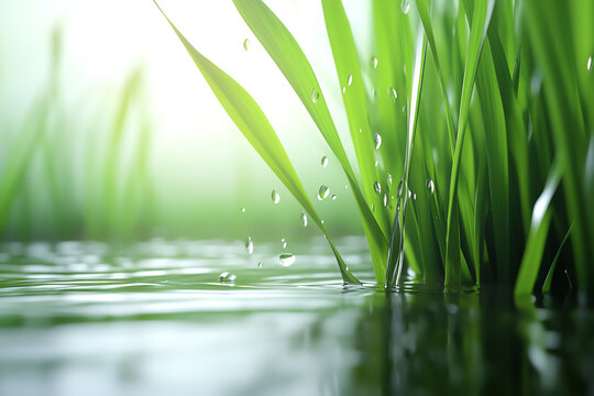 Wetland eco system, environment protection and management, 3D illustration