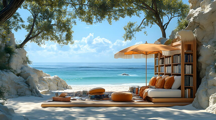 Beachside Book Nook: Relaxing with a View and a Good Read