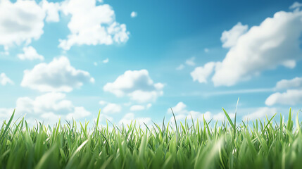 Obraz premium Grassland eco system, nature protection for wildlife corridors, 3D illustration