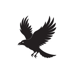 Fototapeta premium A striking silhouette of a crow