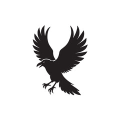Fototapeta premium A striking silhouette of a crow