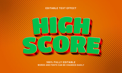 high score editable text effects with a joy and kids theme