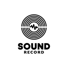 sound record studio minimalist logo