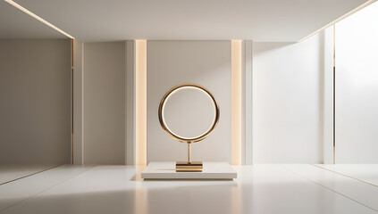 An empty white room with a window, showcasing minimalist design and open space	