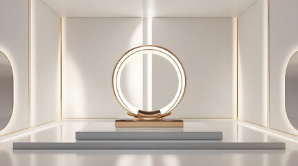 An empty white room with a window, showcasing minimalist design and open space	