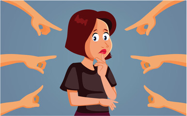 Unhappy Woman Making Facepalm Gesture Vector Illustration. Stressed lady being frustrated from her mistakes 
