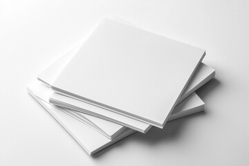 Blank A4 Stacked Paper Mockup isolated created with Generative AI