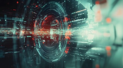Fototapeta premium abstract futuristic fade computer technology business background. 