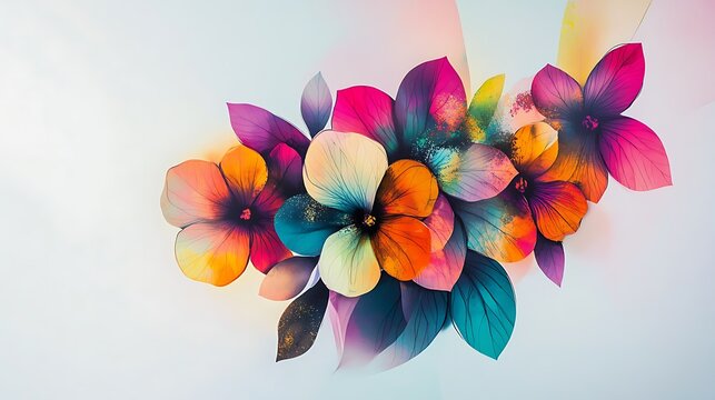 A captivating and colorful flower design that exudes a sense of creativity and innovation, perfect for forwardthinking projects.