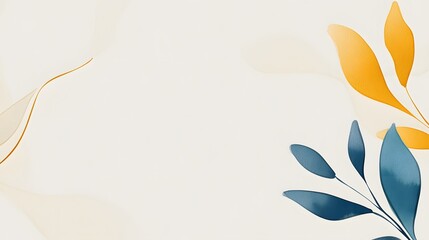 Fototapeta premium Abstract Watercolor Leaves with White Background for Design and Branding