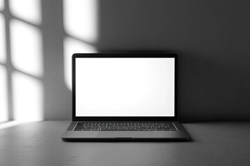 Fototapeta premium Blank Image Laptop Mockup Blank Image Laptop Mockup.generative ai