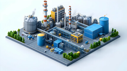 Industrial Complex -  A Detailed Look at a Modern Factory