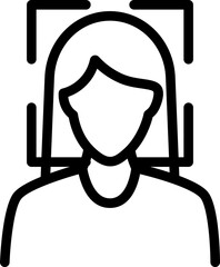 Female Photography Line Icon