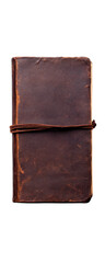 A vintage leather notebook with a rustic finish, perfect for journaling, sketching, or capturing thoughts.
