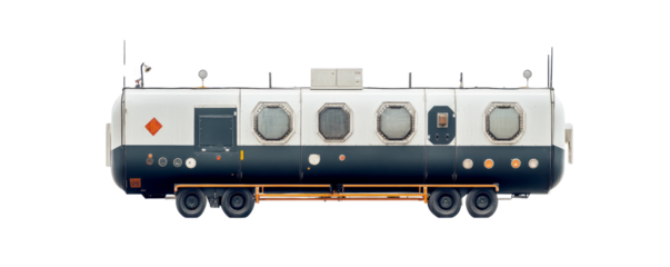A vintage-style train carriage featuring a sleek design, perfect for travel and adventure enthusiasts in imaginative settings.