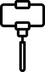 Selfie Stick Line Icon